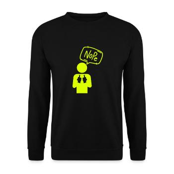Nope - Unisex Pullover - Schwarz - Vorne - Alina (178cm) & Michal (187cm)