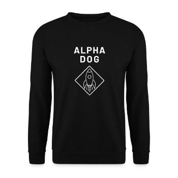 Alpha dog - Unisex Pullover - Schwarz - Vorne - Alina (178cm) & Michal (187cm)