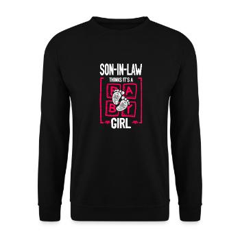 Gendre pense que c’est une fille Genre Révéler Drôle - Sweat-shirt Unisexe - noir - Devant - Alina (178cm) & Michal (187cm)