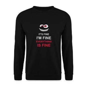 Tout va bien devis - Sweat-shirt Unisexe - noir - Devant - Alina (178cm) & Michal (187cm)