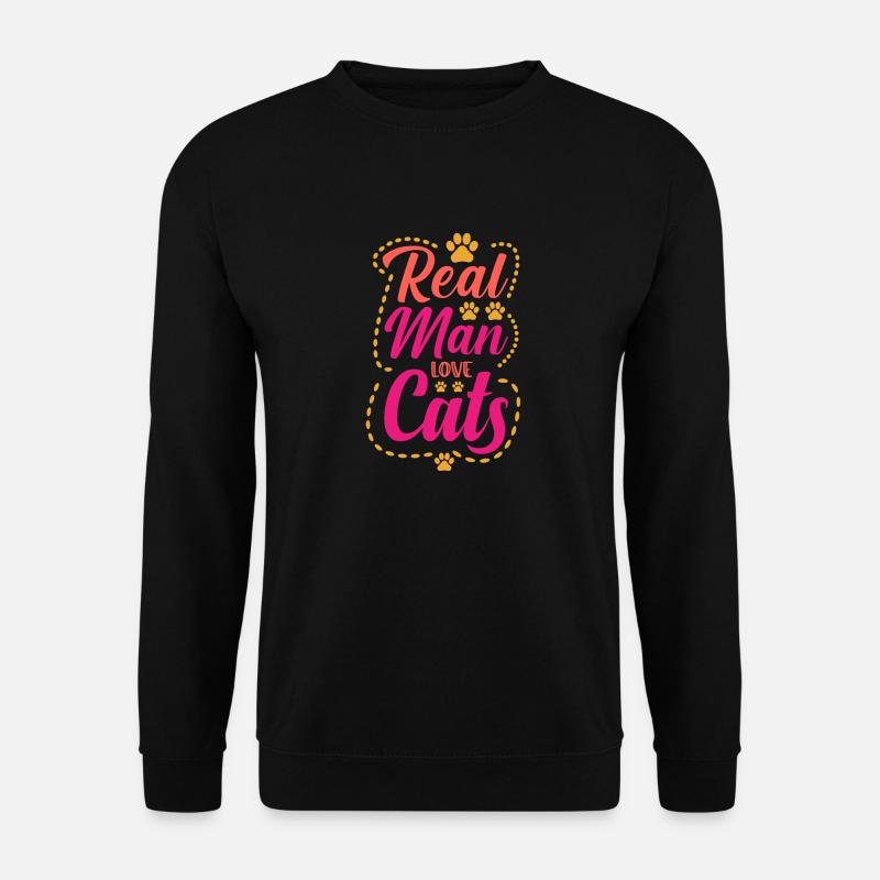 real man love cats - Unisex Sweatshirt - black