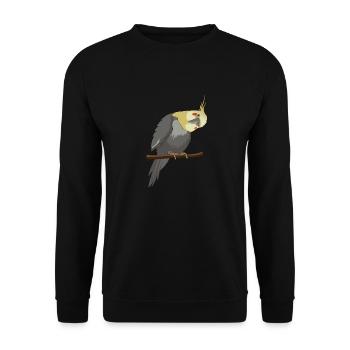 Cockatiel Cockatiel Cockatoo Perroquet Oiseau Cadeau - Sweat-shirt Unisexe - noir - Devant - Alina (178cm) & Michal (187cm)