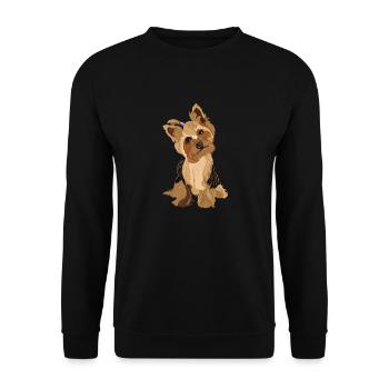 Yorkshire Terrier Yorkie Dog Cadeau - Sweat-shirt Unisexe - noir - Devant - Alina (178cm) & Michal (187cm)
