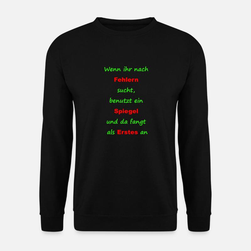 Fehler suchen - Unisex Pullover - Schwarz