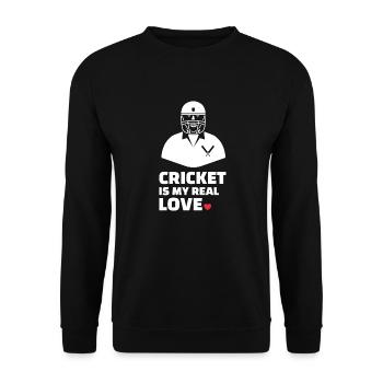 J’aime le cricket pour tous les joueurs de cricket - Sweat-shirt Unisexe - noir - Devant - Alina (178cm) & Michal (187cm)