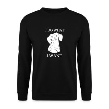 Hund Dog - Unisex Sweatshirt - black - Front - Alina (178cm) & Michal (187cm)
