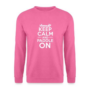 Restez calme et pagayez - Paddle Lover Canoeing - Sweat-shirt Unisexe - rose - Devant