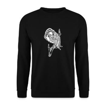Vulture // Illustration - Unisex Sweatshirt - black - Front - Alina (178cm) & Michal (187cm)
