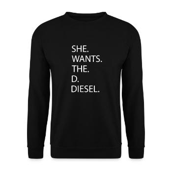 drôle citation drôle mécanicien diesel anniversaire geek - Sweat-shirt Unisexe - noir - Devant - Alina (178cm) & Michal (187cm)