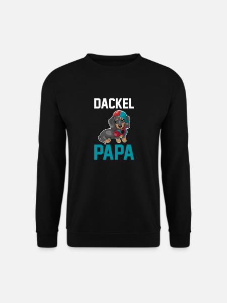 Hund Dackel Papa - Unisex Pullover - Schwarz