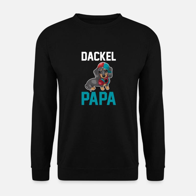 Hund Dackel Papa - Unisex Pullover - Schwarz