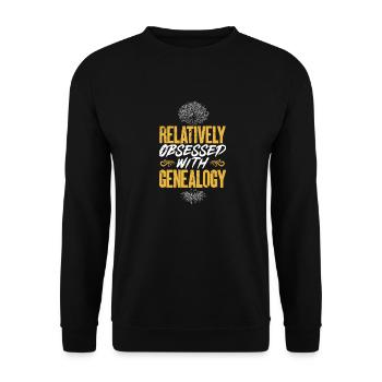 Généalogie Généalogie Généalogiste - Sweat-shirt Unisexe - noir - Devant - Alina (178cm) & Michal (187cm)