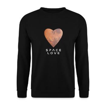 La planète Mars en forme de cœur - Sweat-shirt Unisexe - noir - Devant - Alina (178cm) & Michal (187cm)