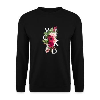 Wicked flowers - Unisex Sweatshirt - black - Front - Alina (178cm) & Michal (187cm)