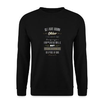 As I Have Grown Older - Unisex Sweatshirt - black - Front - Alina (178cm) & Michal (187cm)