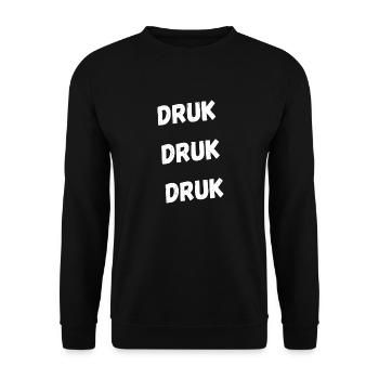 Druckdruck, Dialekt-T-Shirts - Unisex Pullover - Schwarz - Vorne - Alina (178cm) & Michal (187cm)