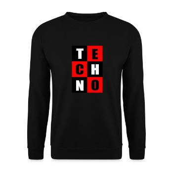 Techno red and black - Unisex Sweatshirt - black - Front - Alina (178cm) & Michal (187cm)