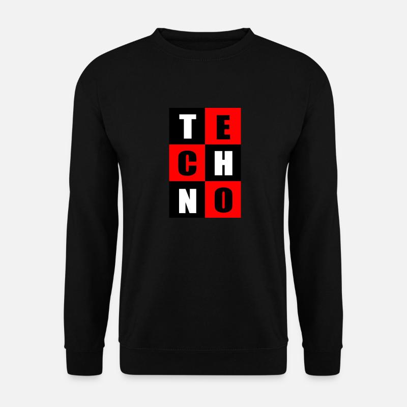 Techno red and black - Unisex Sweatshirt - black