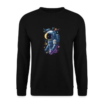 Astronaute - Sweat-shirt Unisexe - noir - Devant - Alina (178cm) & Michal (187cm)