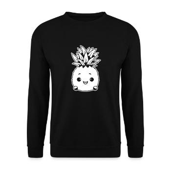 Ananas - Unisex Pullover - Schwarz - Vorne - Alina (178cm) & Michal (187cm)