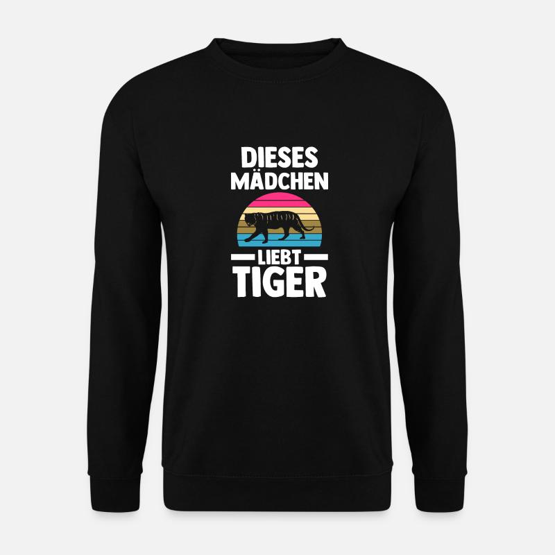 Tiger Motiv - Unisex Pullover - Schwarz