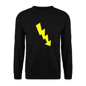 lightning - Unisex Sweatshirt - black - Front - Alina (178cm) & Michal (187cm)