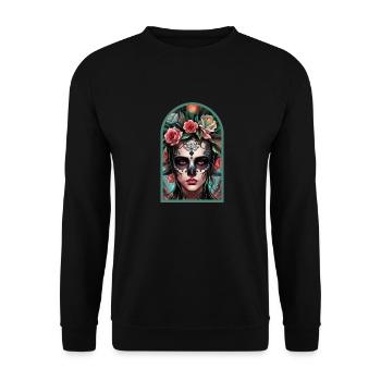 Jour des morts - Dia de los Muortos - Sweat-shirt Unisexe - noir - Devant - Alina (178cm) & Michal (187cm)