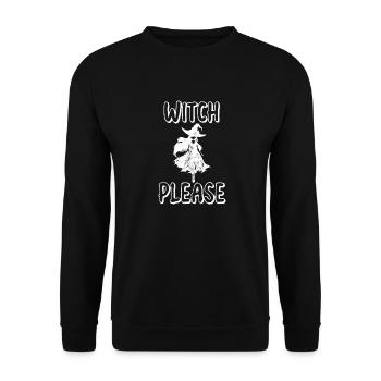 Sorcière, s’il vous plaît! - Sorcières - Halloween - Moderne - Sweat-shirt Unisexe - noir - Devant - Alina (178cm) & Michal (187cm)