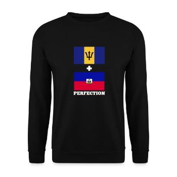 Barbados flag Barbadian bayan - Unisex Sweatshirt - black - Front - Alina (178cm) & Michal (187cm)