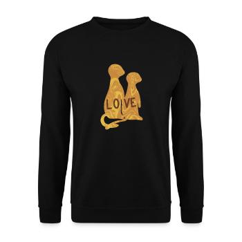 Suricates love - Sweat-shirt Unisexe - noir - Devant - Alina (178cm) & Michal (187cm)