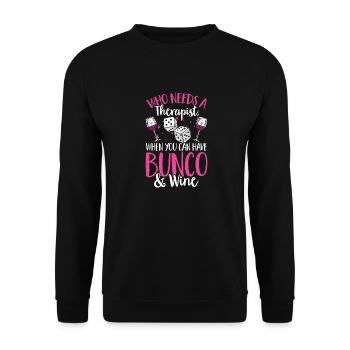 Bunco Dice Game - Unisex Sweatshirt - black - Front - Alina (178cm) & Michal (187cm)