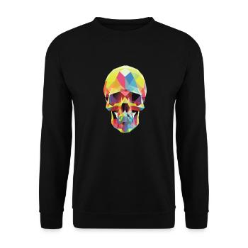 Crâne Low Poly - Sweat-shirt Unisexe - noir - Devant - Alina (178cm) & Michal (187cm)