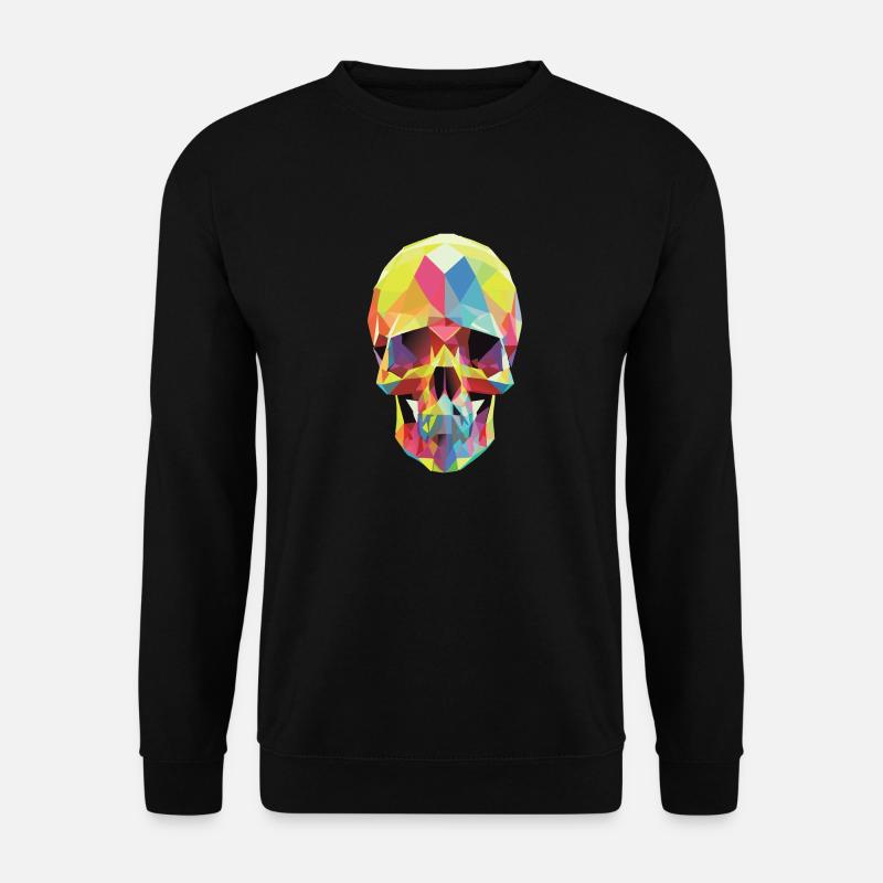 Low Poly Skull - Unisex Sweatshirt - black