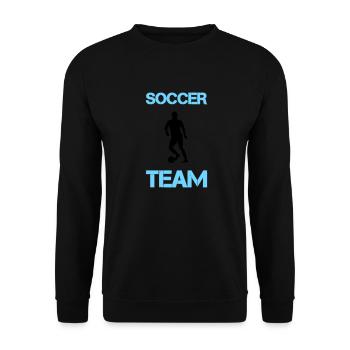 Soccer Player Team - Unisex Sweatshirt - black - Front - Alina (178cm) & Michal (187cm)
