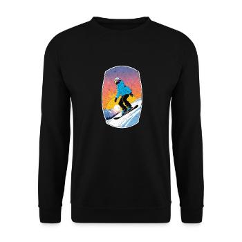 snowboard neige et ski - Sweat-shirt Unisexe - noir - Devant - Alina (178cm) & Michal (187cm)