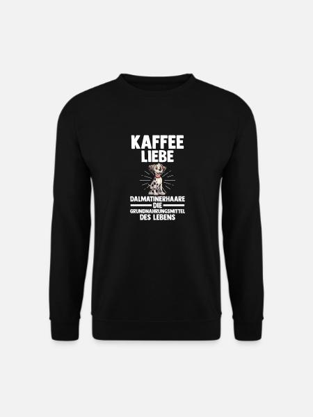 Kaffee Hund Dalmatiner - Unisex Pullover - Schwarz