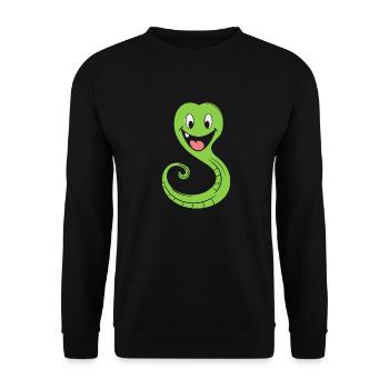 Little Snake Humor - Unisex Sweatshirt - black - Front - Alina (178cm) & Michal (187cm)