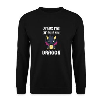 Bébé dragon - Sweat-shirt Unisexe - noir - Devant - Alina (178cm) & Michal (187cm)