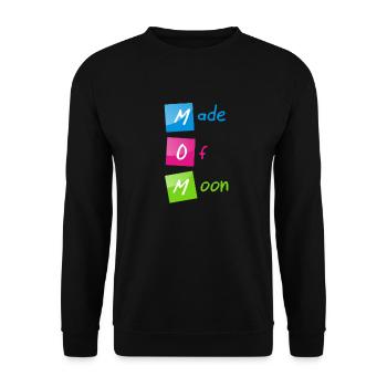"MOM (Made of Moon)" happy Mother's Day - Unisex Sweatshirt - black - Front - Alina (178cm) & Michal (187cm)