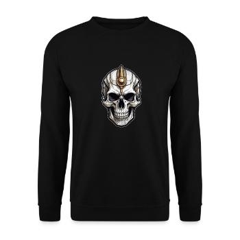 Pharaoh- Mummy - Egypt - Unisex Sweatshirt - black - Front - Alina (178cm) & Michal (187cm)