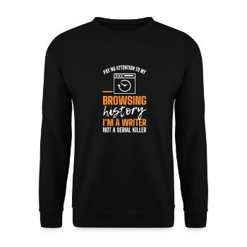 Author - Unisex Sweatshirt - black - Front - Alina (178cm) & Michal (187cm)