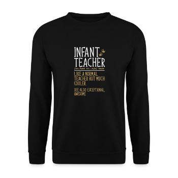 Kindergarten Teacher Daycare Center Educator - Unisex Sweatshirt - black - Front - Alina (178cm) & Michal (187cm)
