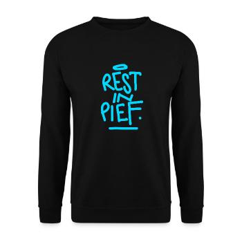 REPOS À PIEF (R.I.P.) BLEU - Sweat-shirt Unisexe - noir - Devant - Alina (178cm) & Michal (187cm)