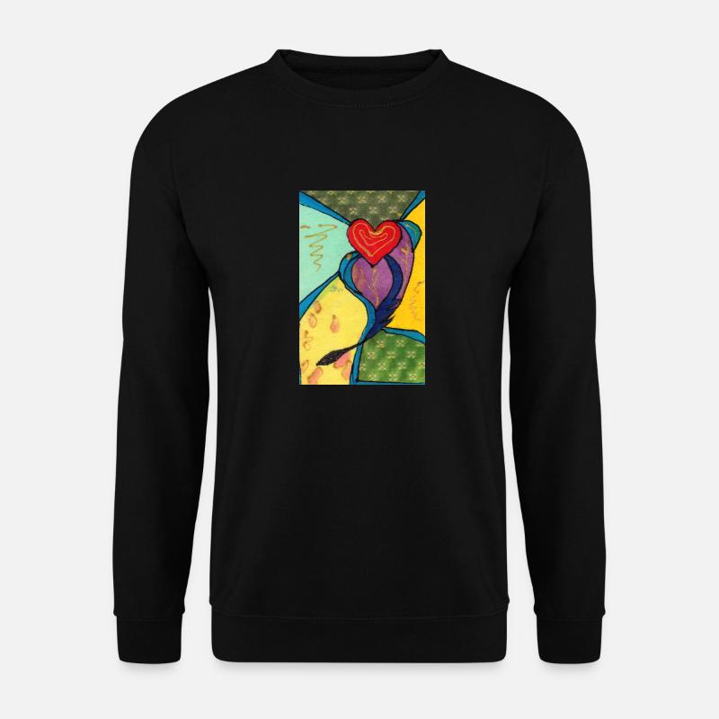 Herz - Unisex Pullover - Schwarz
