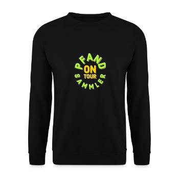 Pfandsammler on Tour - Unisex Pullover - Schwarz - Vorne - Alina (178cm) & Michal (187cm)