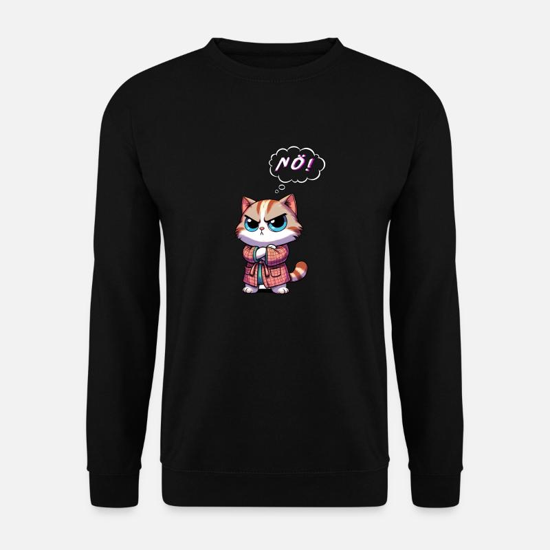 Non, le chat refuse de dire non - Sweat-shirt Unisexe - noir