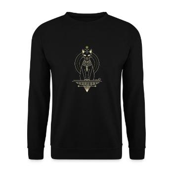 Chat égyptien Bastet - Sweat-shirt Unisexe - noir - Devant - Alina (178cm) & Michal (187cm)