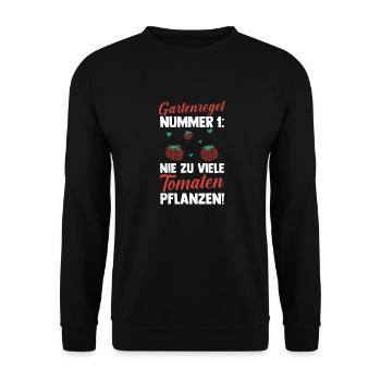 Jardinier Tomate Jardin Fermier - Sweat-shirt Unisexe - noir - Devant - Alina (178cm) & Michal (187cm)