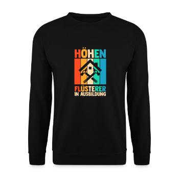 Roofing training apprentice Auzbi roofer - Unisex Sweatshirt - black - Front - Alina (178cm) & Michal (187cm)
