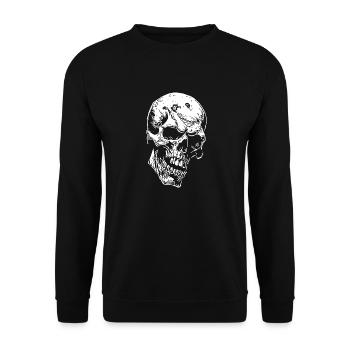 Crâne de zombie - Sweat-shirt Unisexe - noir - Devant - Alina (178cm) & Michal (187cm)